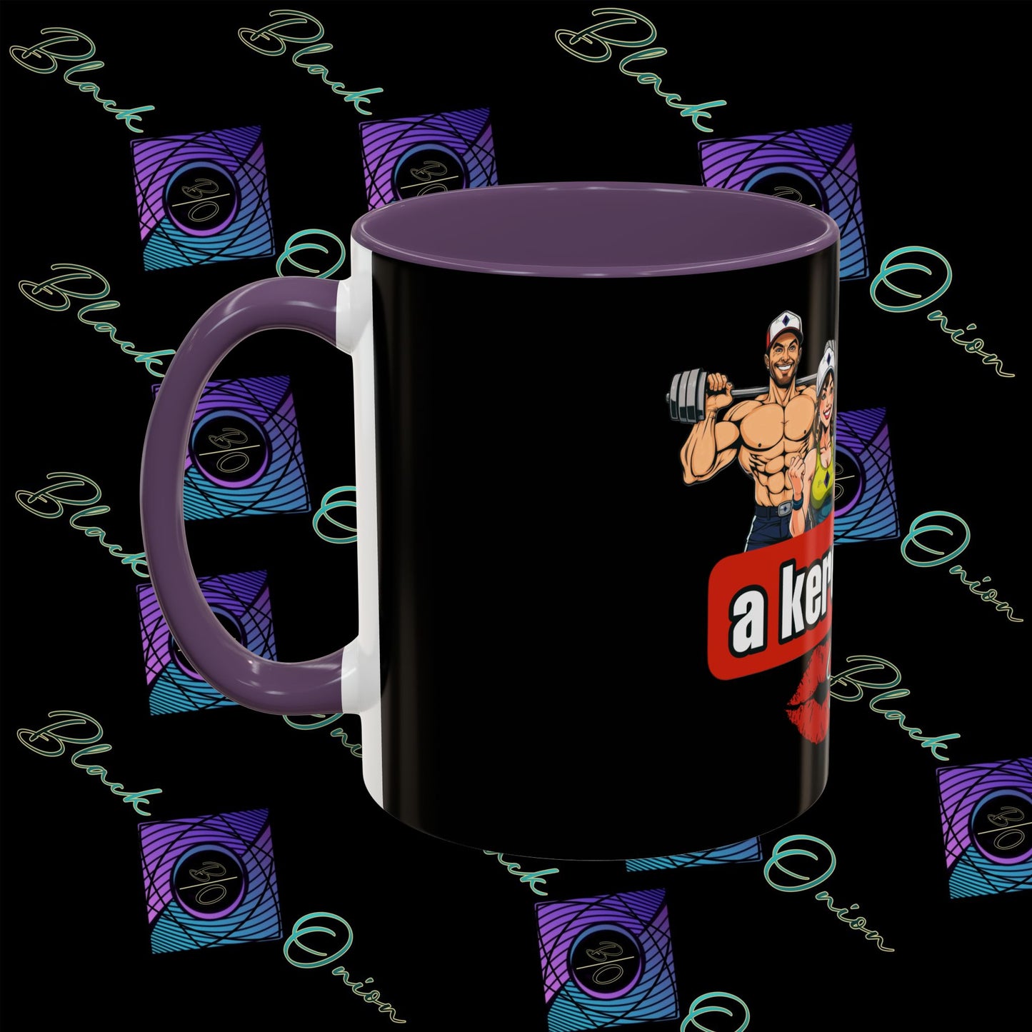 BlackOnion Coffee Mug - 11oz with Workout Motif ‘Az igazi férfi’🔥💪🫵