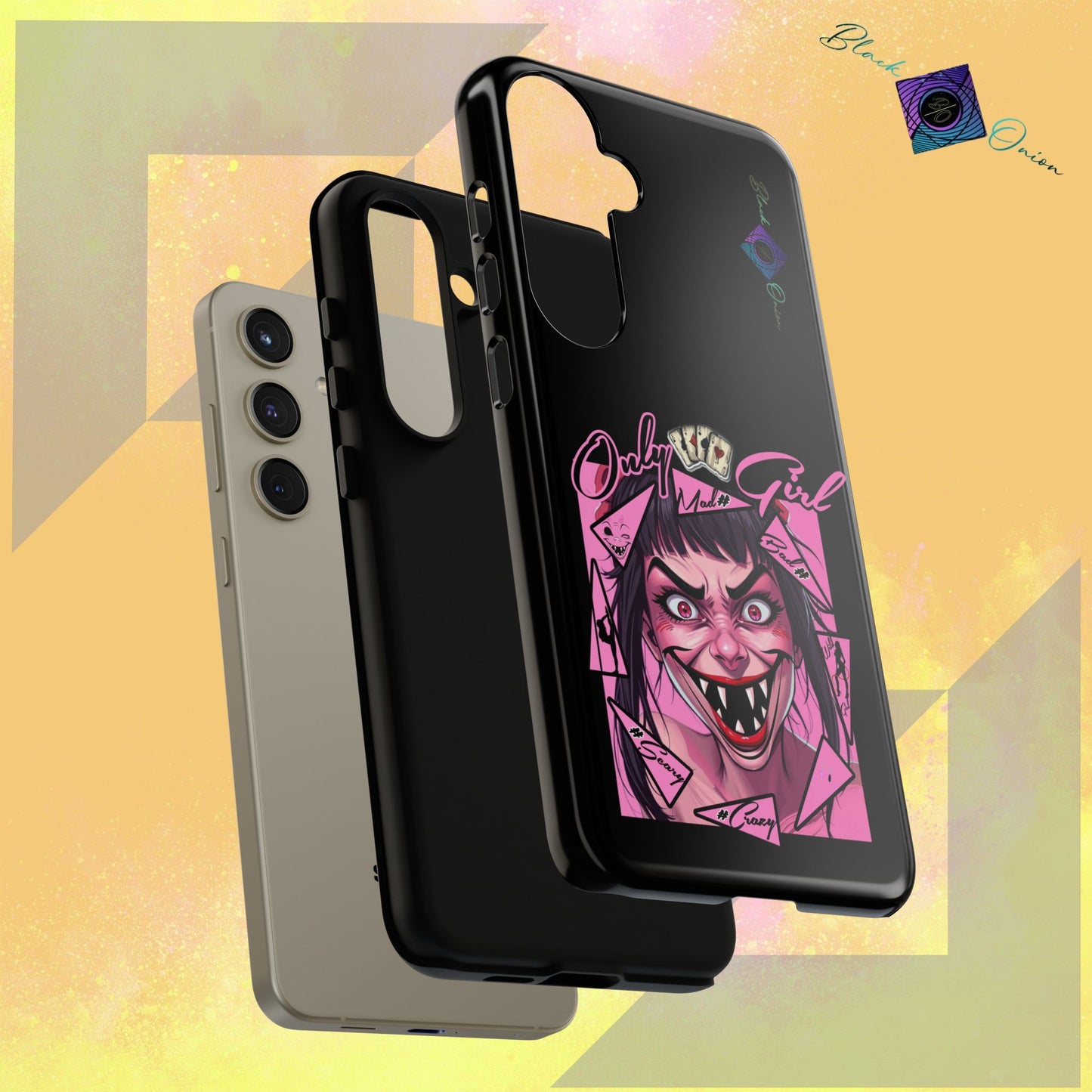 BlackOnion Brand New Phone Case - with Motivational Workout Motif’ Mad Girl💋🌸 ‘🔥🫵