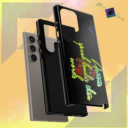 BlackOnion Brand New Phone Case - with Motivational Workout Motif ‘Actions speak lauder ‘💪🔥🫵