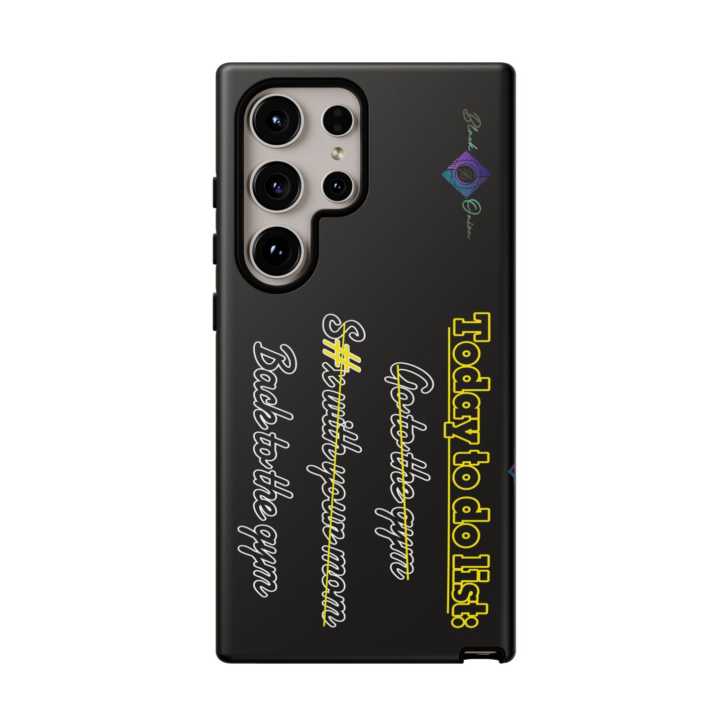 BlackOnion Brand New Phone Case - with Motivational Workout Motif’Today to do list ‘💪🔥🫵