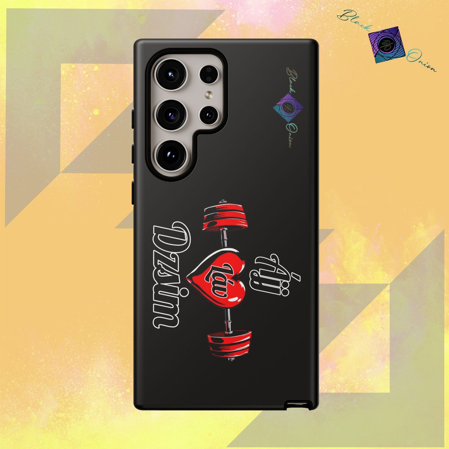 BlackOnion Brand New Phone Case - with Motivational Workout Motif’Ájj Láv Dzsim ‘💪🔥🫵