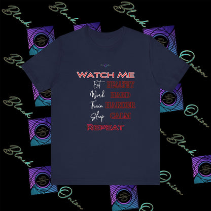 BlackOnion "Watch Me" T-Shirt with Workout Motif V4 💪🔥