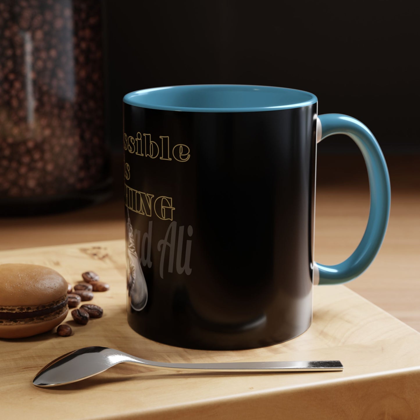 BlackOnion Coffee Mug - 11oz with Workout Motif ‘Impossible is nothing’🔥💪🫵