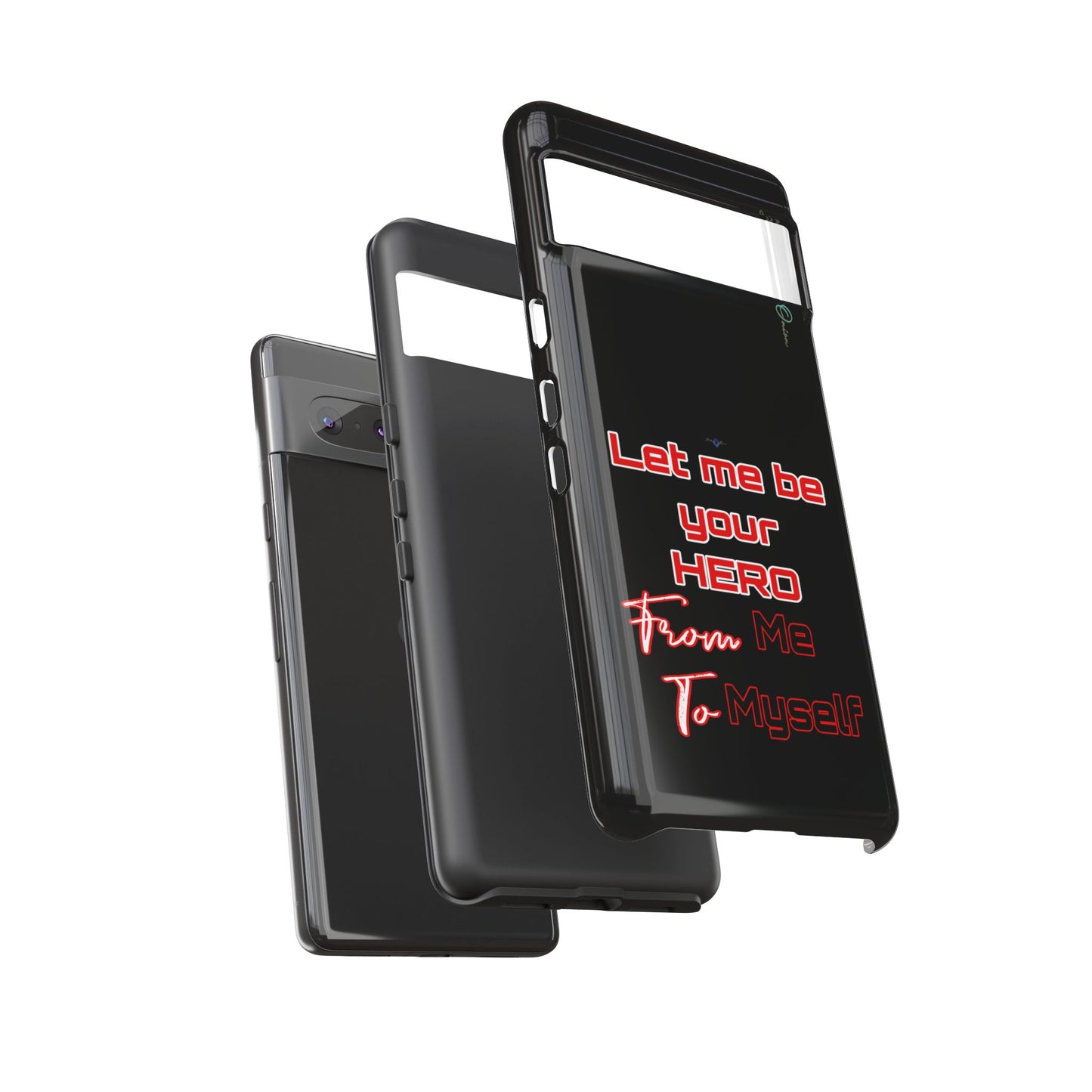 BlackOnion Brand New Phone Case - with Motivational Workout Motif’Let me be your Hero ‘💪🔥🫵