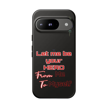 BlackOnion Brand New Phone Case - with Motivational Workout Motif’Let me be your Hero ‘💪🔥🫵