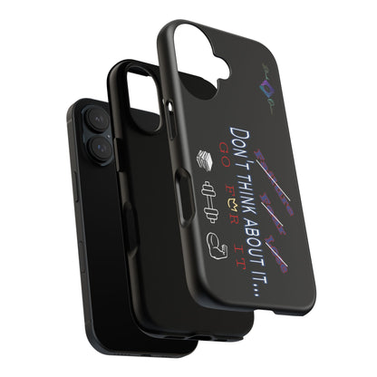 BlackOnion Brand New Phone Case - with Motivational Workout Motif’Don’t think ‘💪🔥🫵