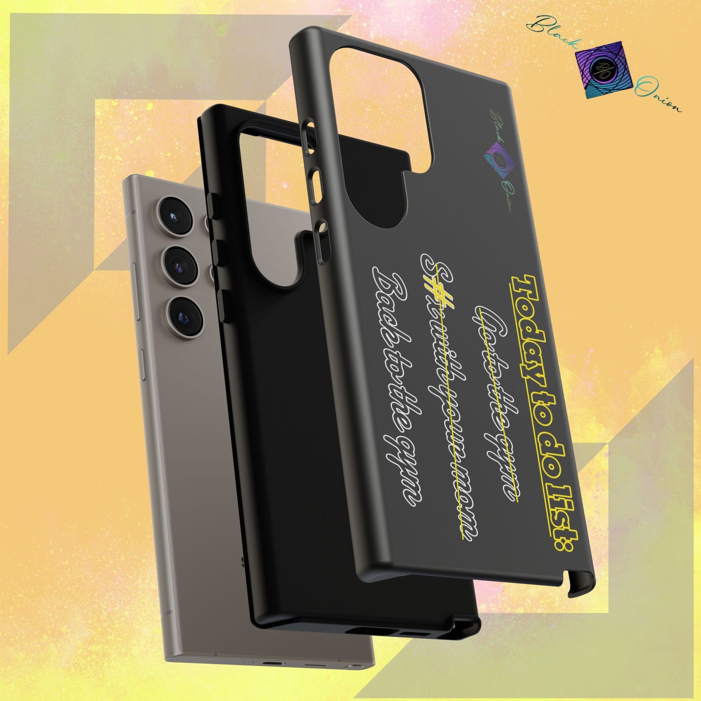 BlackOnion Brand New Phone Case - with Motivational Workout Motif’Today to do list ‘💪🔥🫵