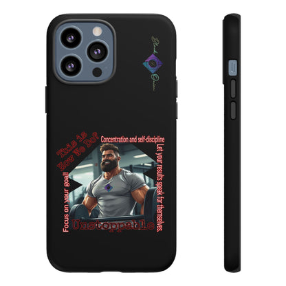 BlackOnion Brand New Phone Case - with Motivational Workout Motif’Unstoppable ‘💪🔥🫵