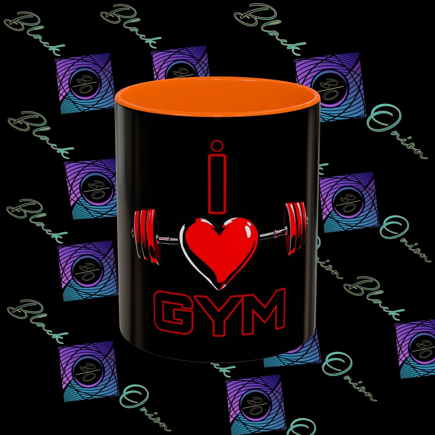 BlackOnion Coffee Mug Serial 2 with Workout Motif ‘I Love Gym ’🫵🔥💪