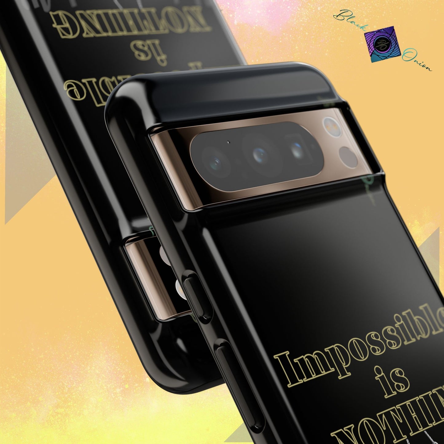BlackOnion Brand New Phone Case - with Motivational Workout Motif ’Impossible ‘💪🔥🫵