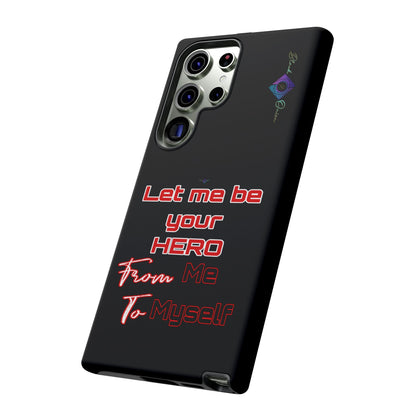 BlackOnion Brand New Phone Case - with Motivational Workout Motif’Let me be your Hero ‘💪🔥🫵