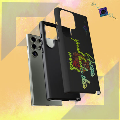 BlackOnion Brand New Phone Case - with Motivational Workout Motif ‘Actions speak lauder ‘💪🔥🫵