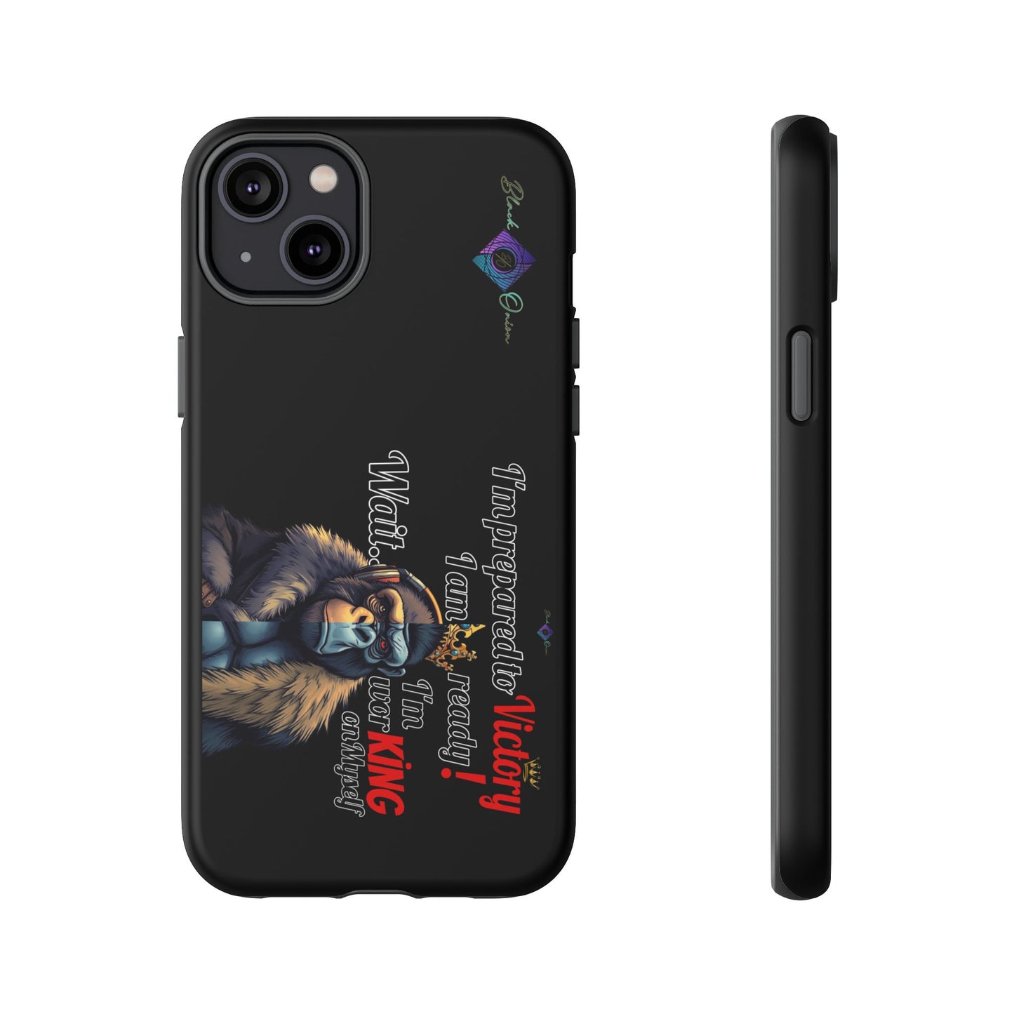BlackOnion Brand New Phone Case - with Motivational Workout Motif’Victory 👑‘💪🔥🫵
