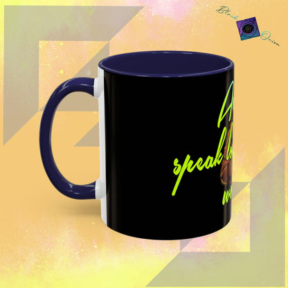 BlackOnion Coffee Mug 2 with Workout Motif ‘Actions speak lauder than words V2’🫵🔥💪
