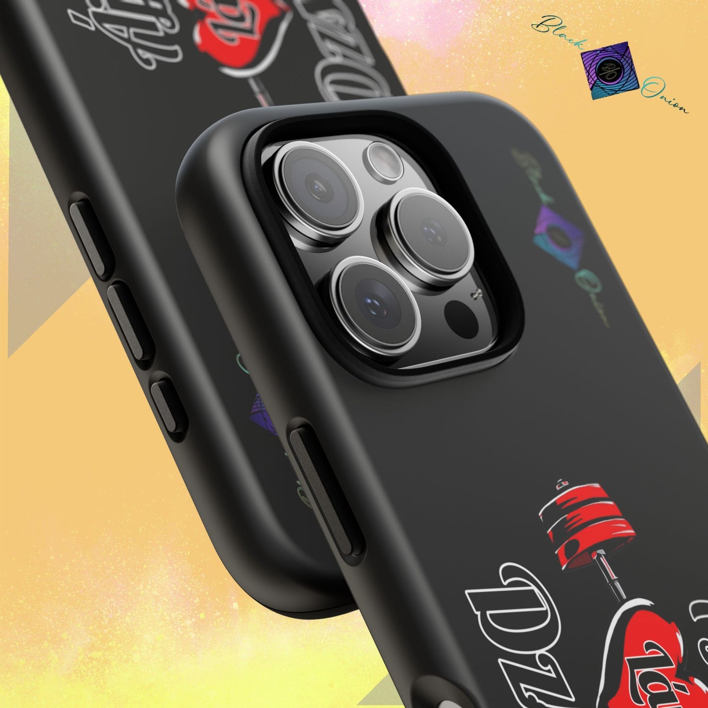BlackOnion Brand New Phone Case - with Motivational Workout Motif’Ájj Láv Dzsim ‘💪🔥🫵
