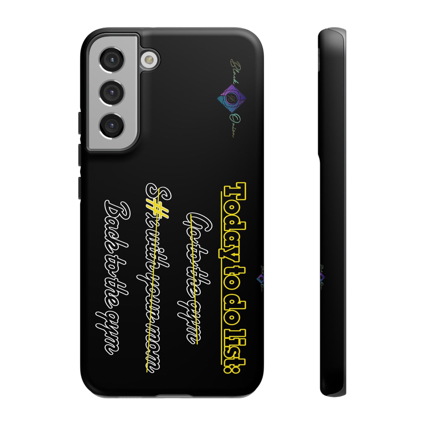 BlackOnion Brand New Phone Case - with Motivational Workout Motif’Today to do list ‘💪🔥🫵