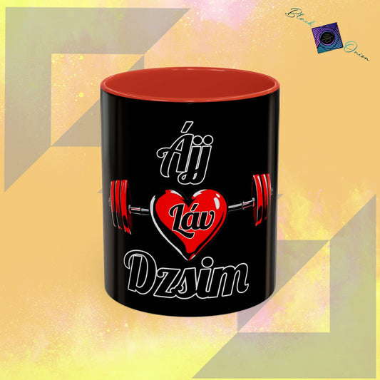 BlackOnion Coffee Mug Serial 2 with Workout Motif ‘ÁjjLávDzsim ’🫵🔥💪