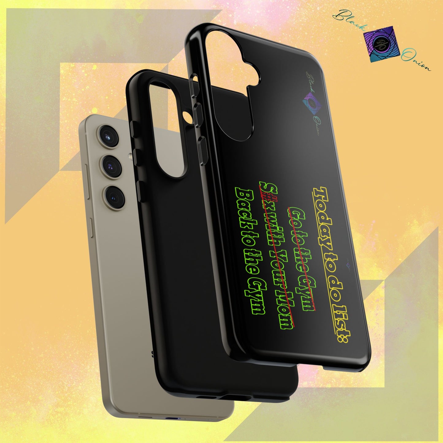 BlackOnion Brand New Phone Case - with Motivational Workout Motif’Today To Do List V2 ‘💪🔥🫵