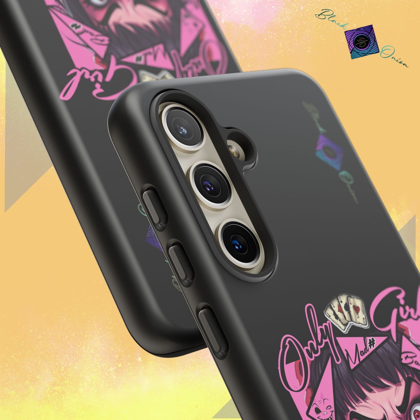 BlackOnion Brand New Phone Case - with Motivational Workout Motif’ Mad Girl💋🌸 ‘🔥🫵