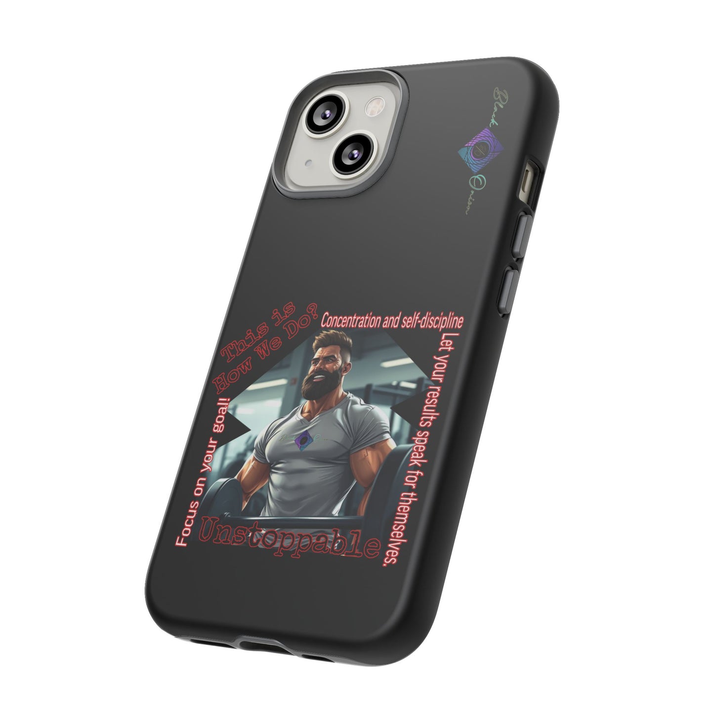 BlackOnion Brand New Phone Case - with Motivational Workout Motif’Unstoppable ‘💪🔥🫵