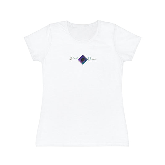 BlackOnion Women's Iconic T-Shirt - with Workout Motif 💯🌸💋