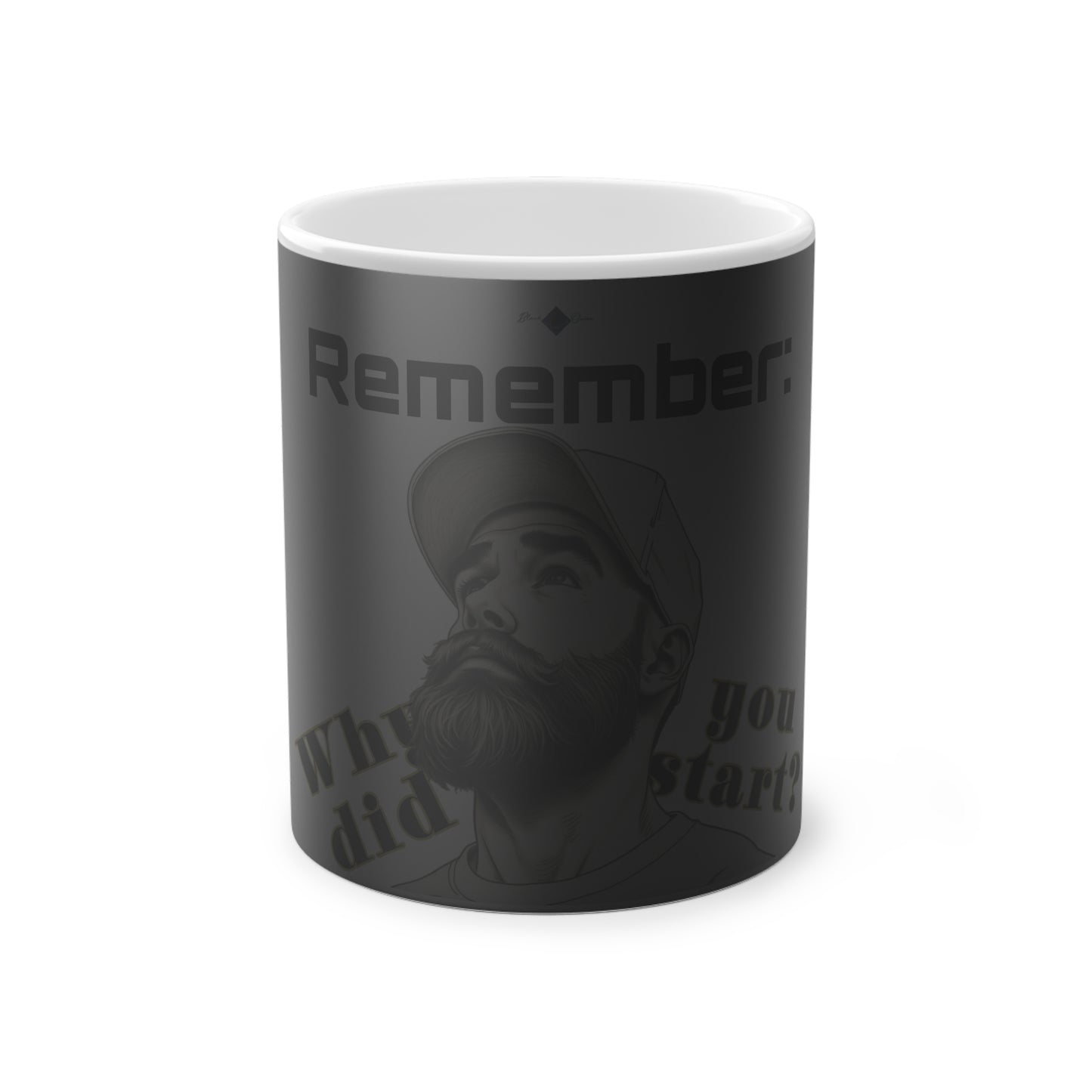 BlackOnion Color Changing Mug with Workout Motif ‘Remember’ 💪🔥🫵