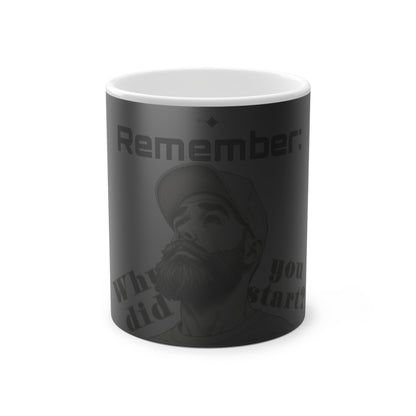 BlackOnion Color Changing Mug with Workout Motif ‘Remember’ 💪🔥🫵