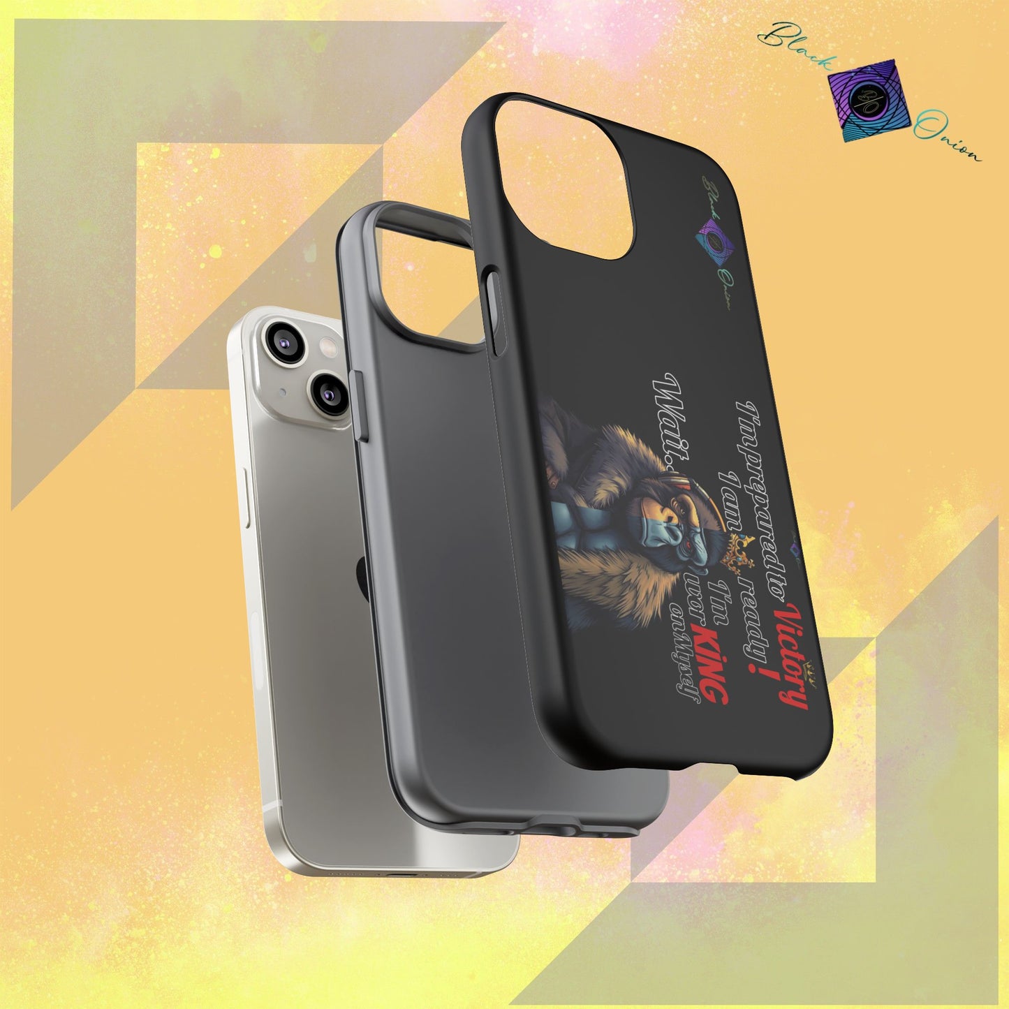 BlackOnion Brand New Phone Case - with Motivational Workout Motif’Victory 👑‘💪🔥🫵