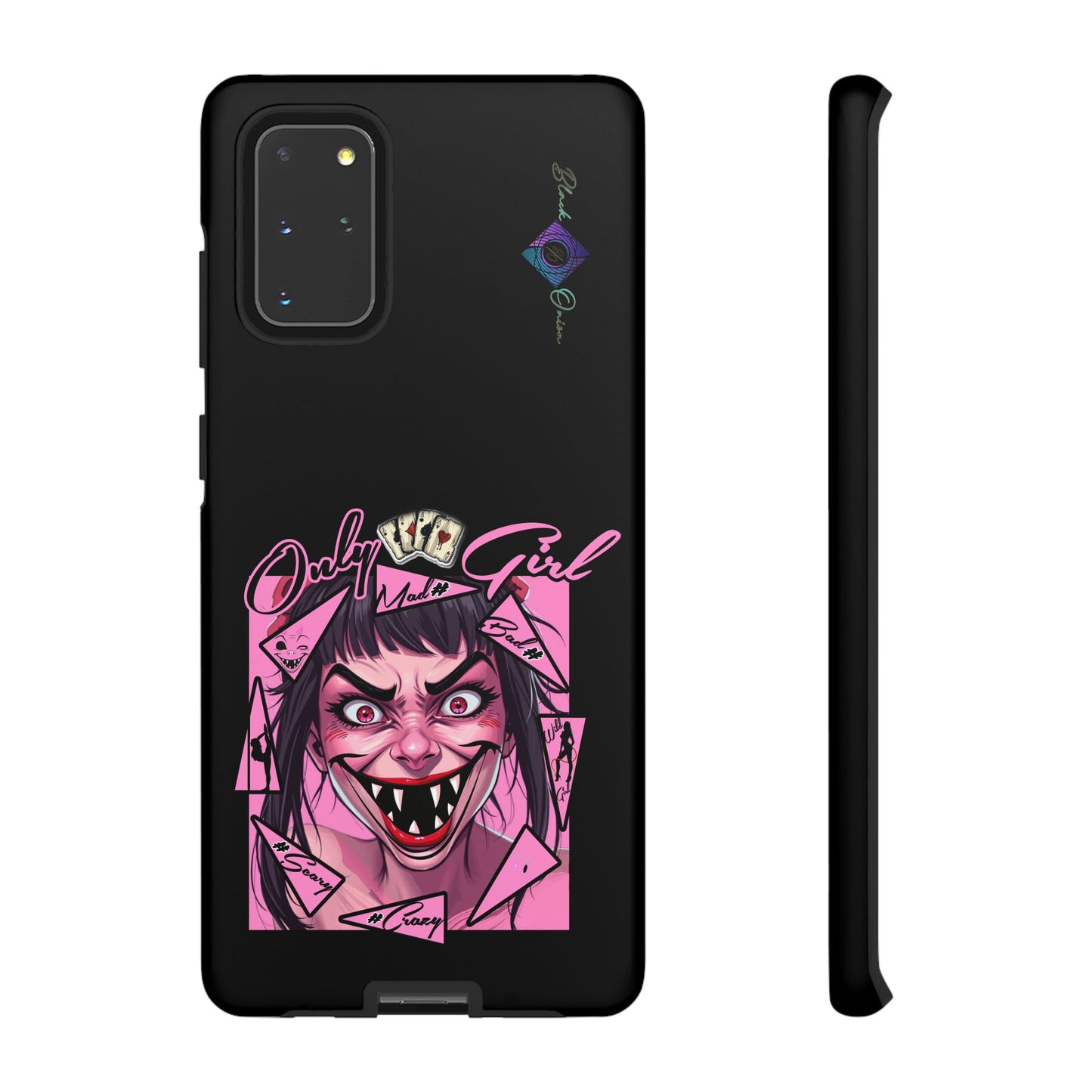 BlackOnion Brand New Phone Case - with Motivational Workout Motif’ Mad Girl💋🌸 ‘🔥🫵