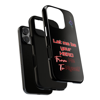 BlackOnion Brand New Phone Case - with Motivational Workout Motif’Let me be your Hero ‘💪🔥🫵