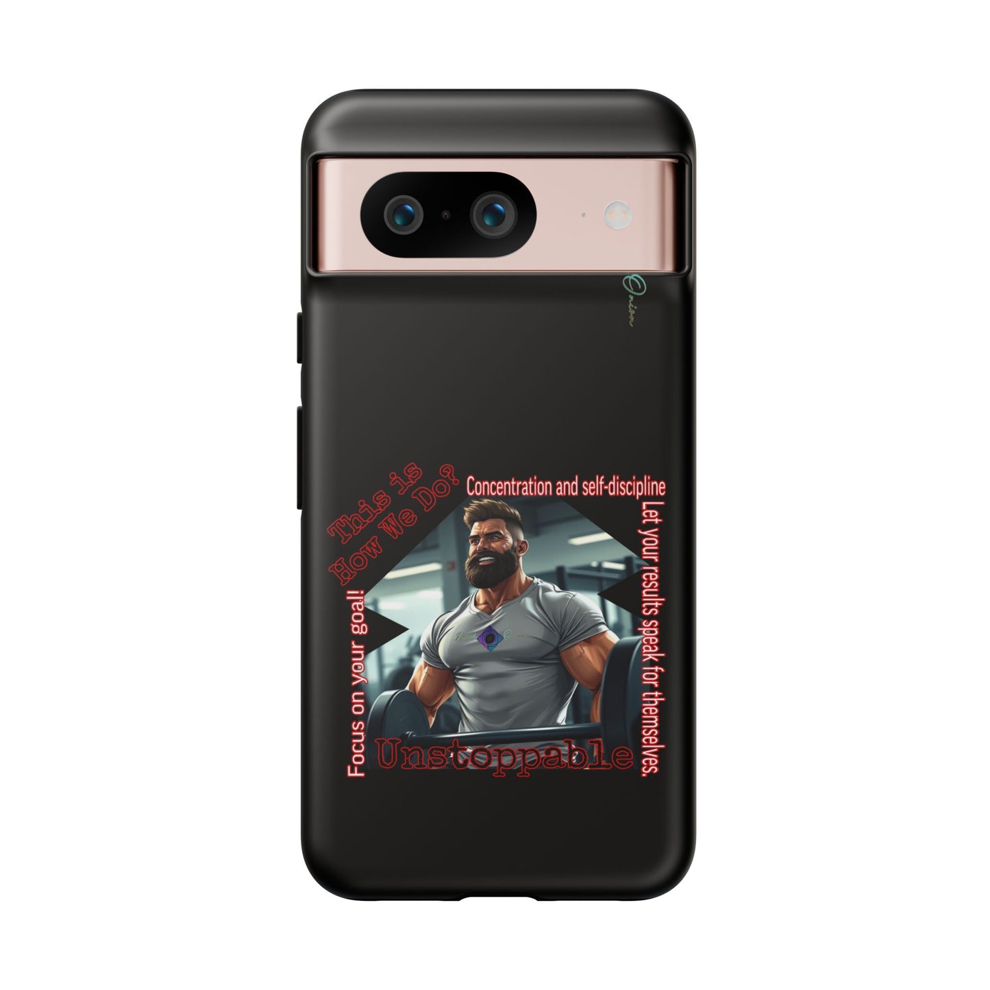BlackOnion Brand New Phone Case - with Motivational Workout Motif’Unstoppable ‘💪🔥🫵