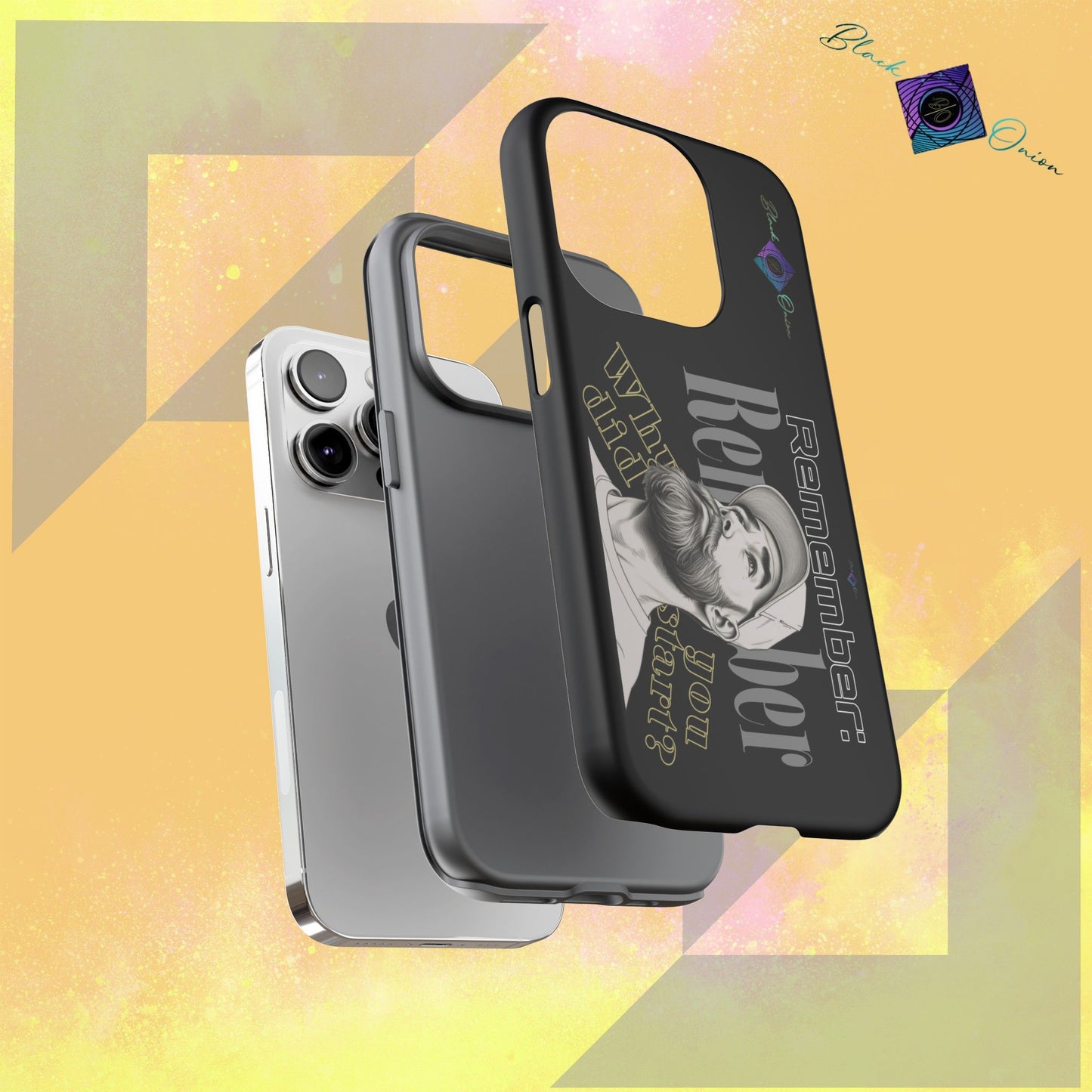 BlackOnion Brand New Phone Case - with Motivational Workout Motif’Remember ‘💪🔥🫵