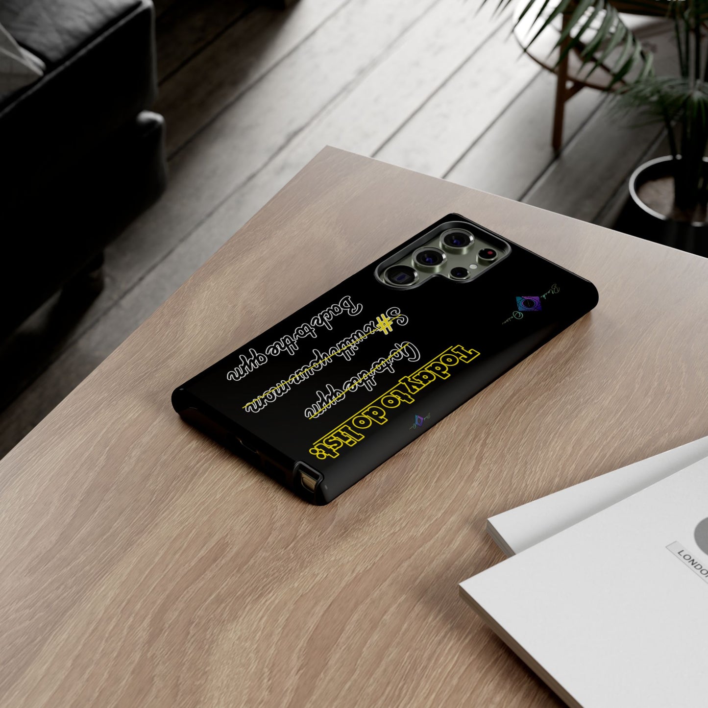 BlackOnion Brand New Phone Case - with Motivational Workout Motif’Today to do list ‘💪🔥🫵