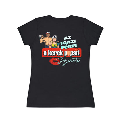 BlackOnion Women's Iconic T-Shirt - with Workout Motif “Az igazi férfi”💯🌸💋