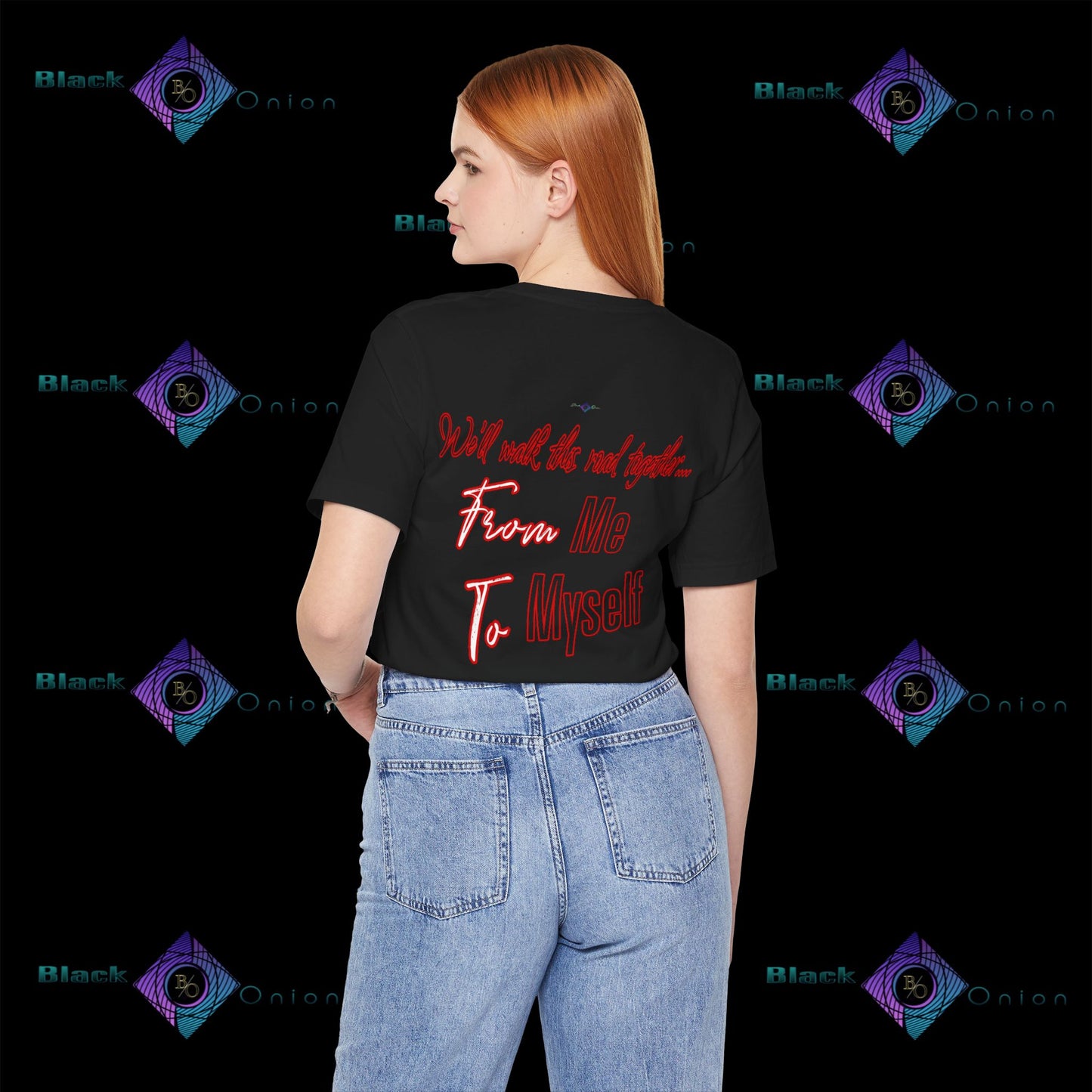 BlackOnion 'From Me ,To Myself' T-Shirt with Workout Motif 💪🔥
