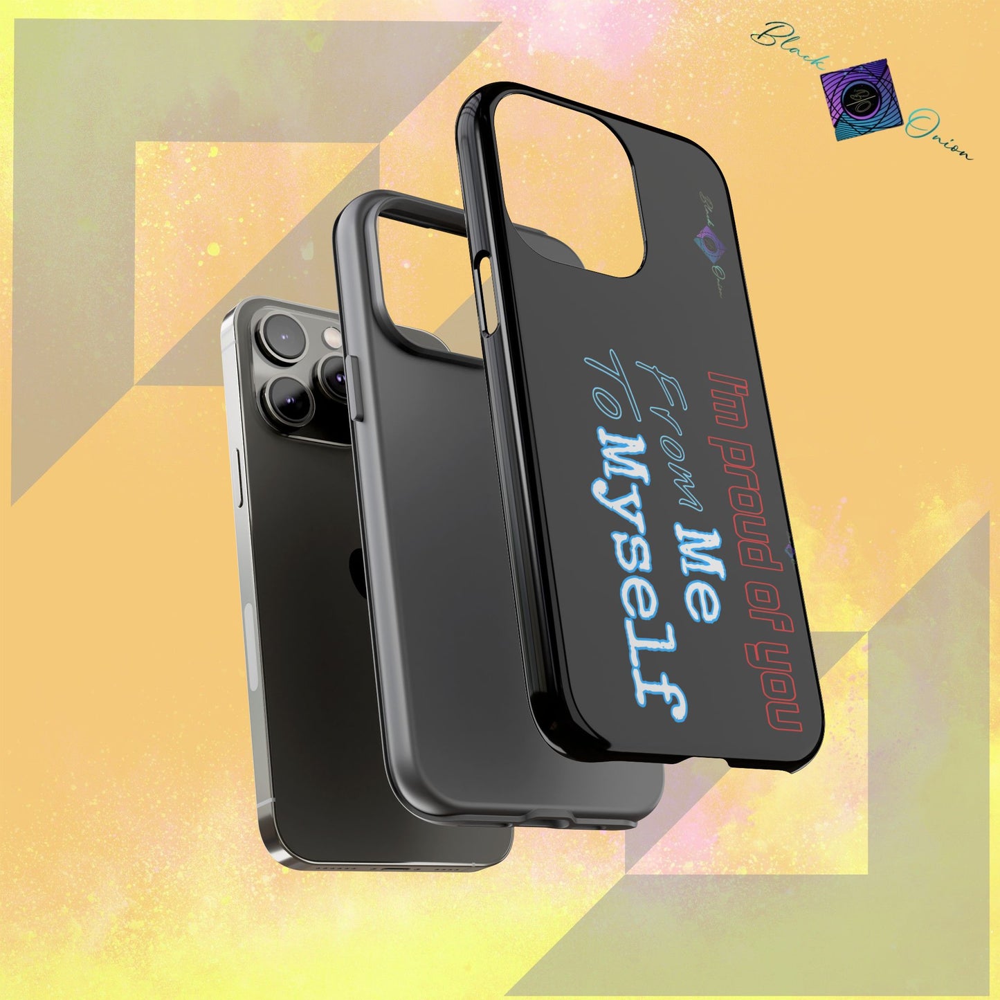 BlackOnion Brand New Phone Case - with Motivational Workout Motif’I’m proud of you ‘💪🔥🫵
