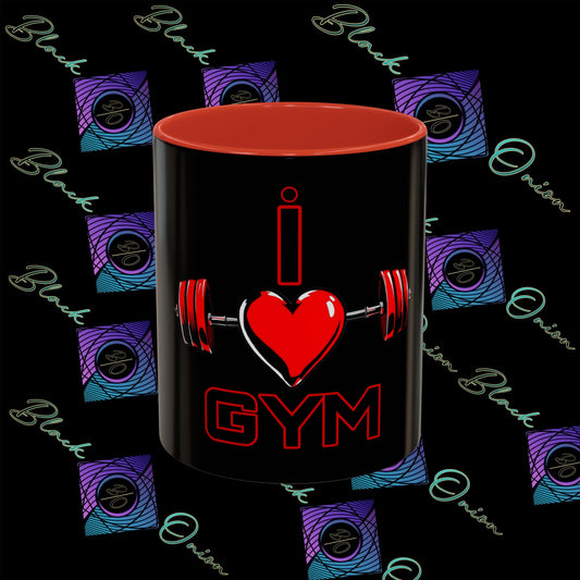 BlackOnion Coffee Mug Serial 2 with Workout Motif ‘I Love Gym ’🫵🔥💪