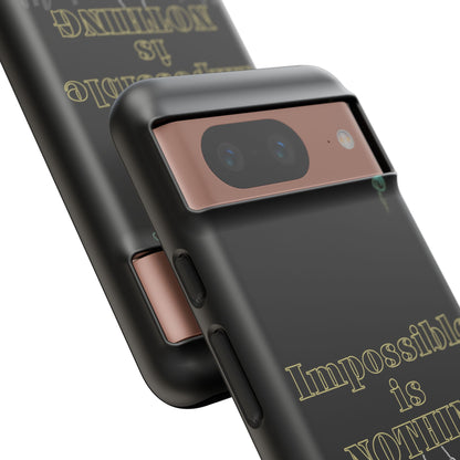BlackOnion Brand New Phone Case - with Motivational Workout Motif ’Impossible ‘💪🔥🫵
