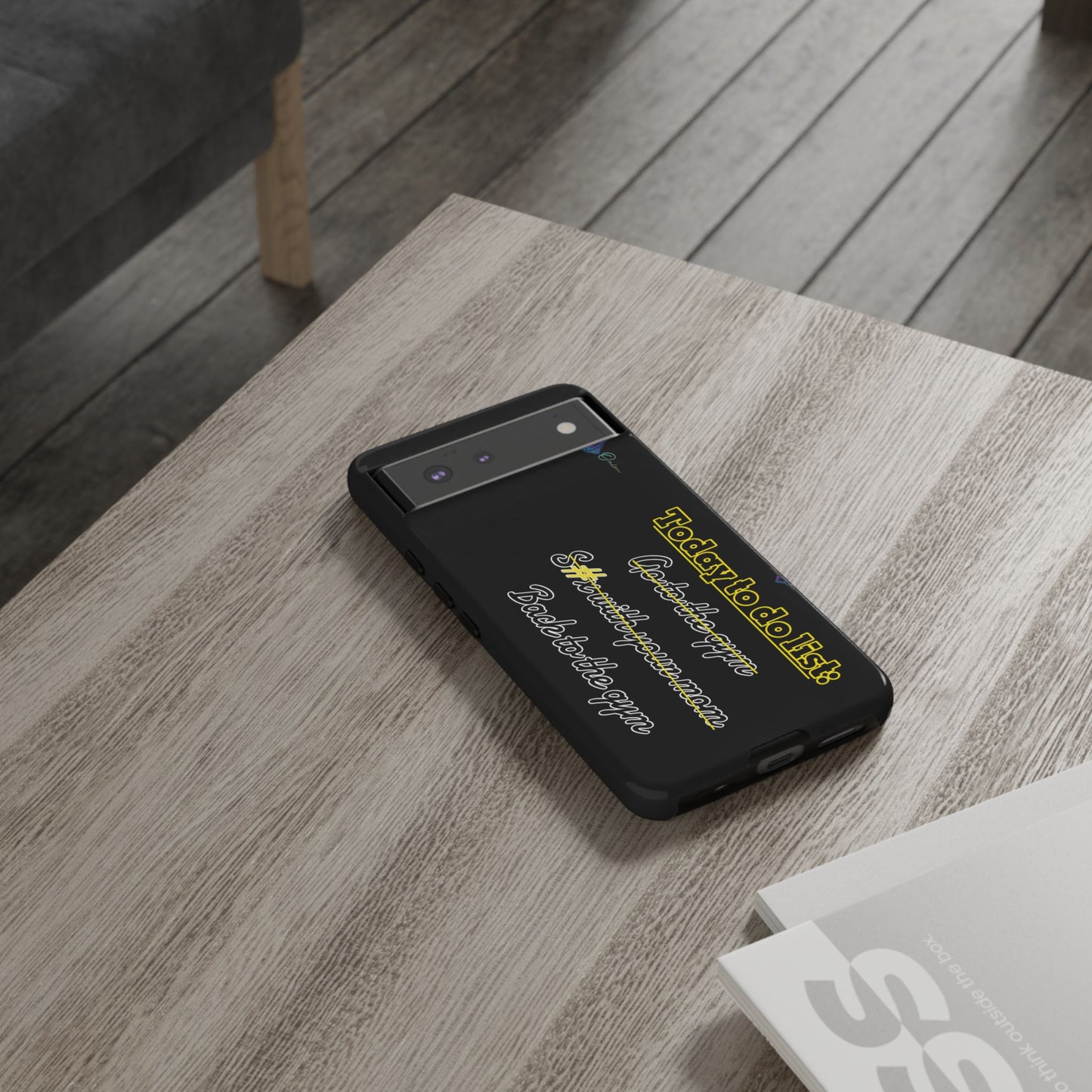 BlackOnion Brand New Phone Case - with Motivational Workout Motif’Today to do list ‘💪🔥🫵