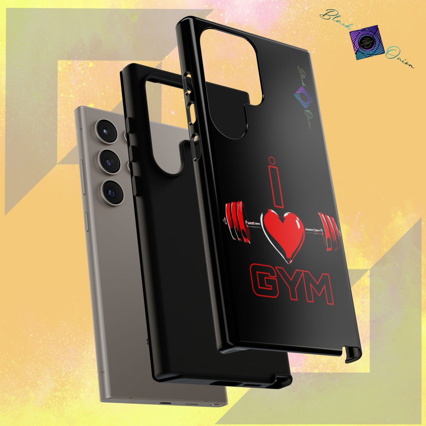 BlackOnion Brand New Phone Case - with Motivational Workout Motif’I Love Gym ‘💪🔥🫵