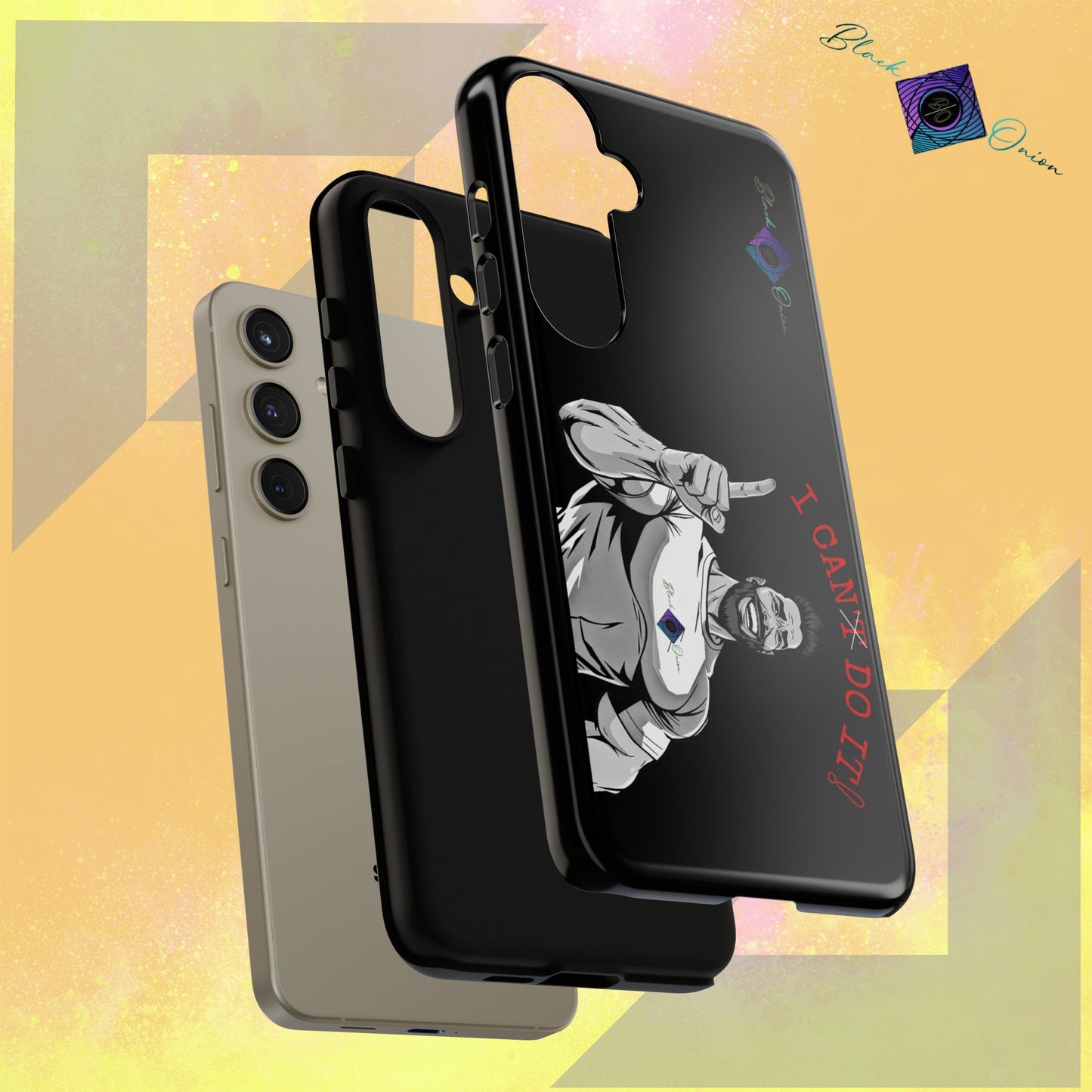 BlackOnion Brand New Phone Case - with Motivational Workout Motif’I Can Do It ‘💪🔥🫵
