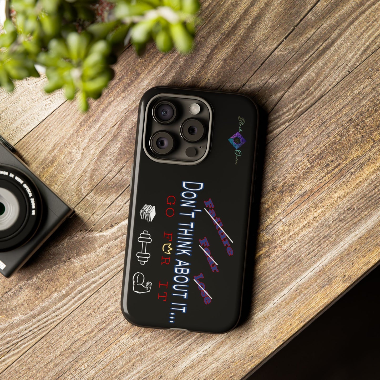 BlackOnion Brand New Phone Case - with Motivational Workout Motif’Don’t think ‘💪🔥🫵