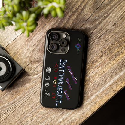 BlackOnion Brand New Phone Case - with Motivational Workout Motif’Don’t think ‘💪🔥🫵