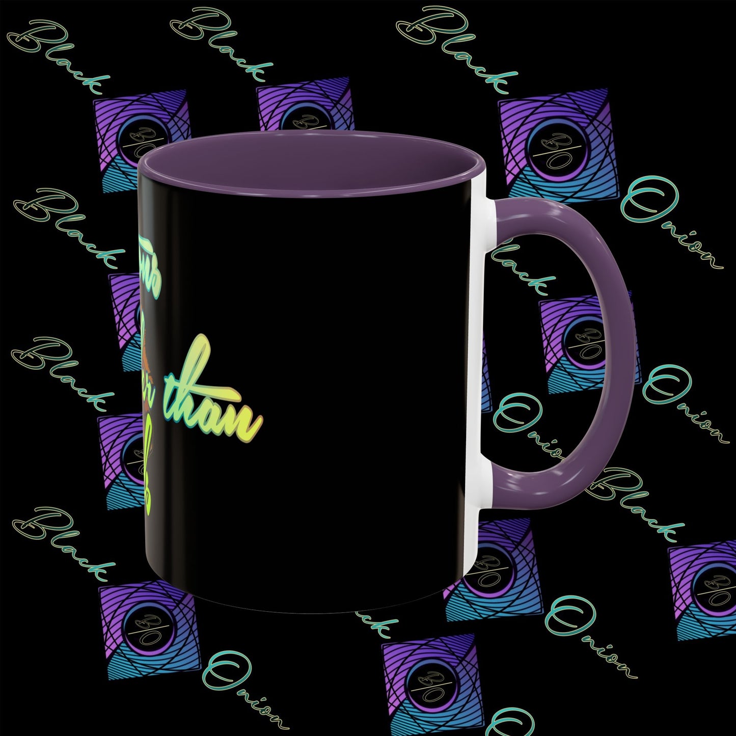 BlackOnion Coffee Mug 2 with Workout Motif ‘Actions speak lauder than words V2’🫵🔥💪