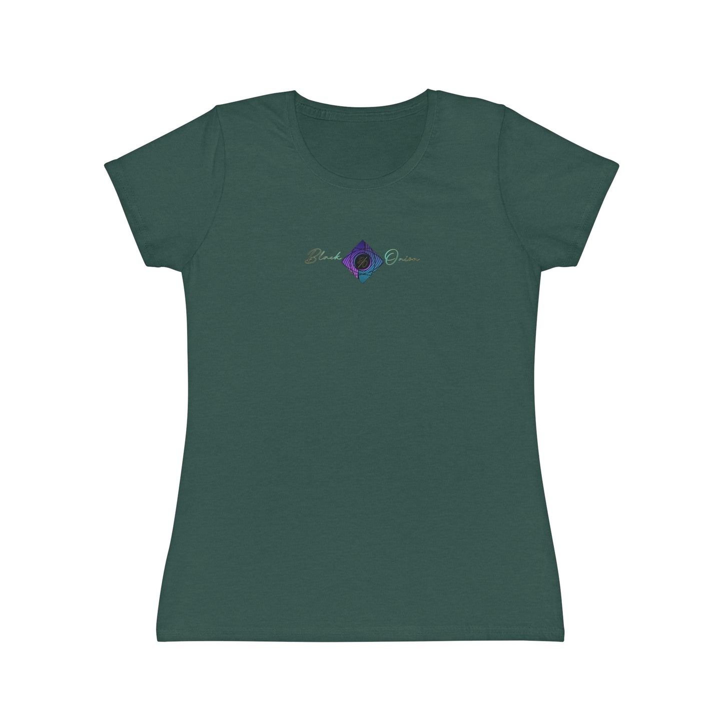 BlackOnion Women's Iconic T-Shirt - with Workout Motif 💯🌸💋