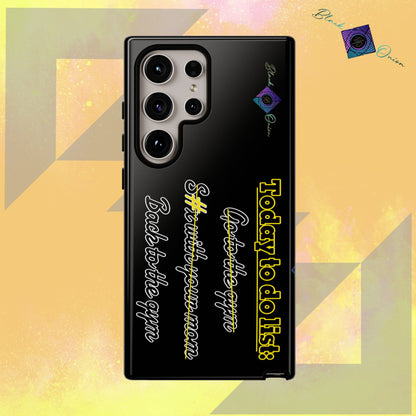 BlackOnion Brand New Phone Case - with Motivational Workout Motif’Today to do list ‘💪🔥🫵