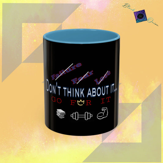 BlackOnion Coffee Mug Serial 2 with Workout Motif ‘Don’t think ‘🫵🔥💪