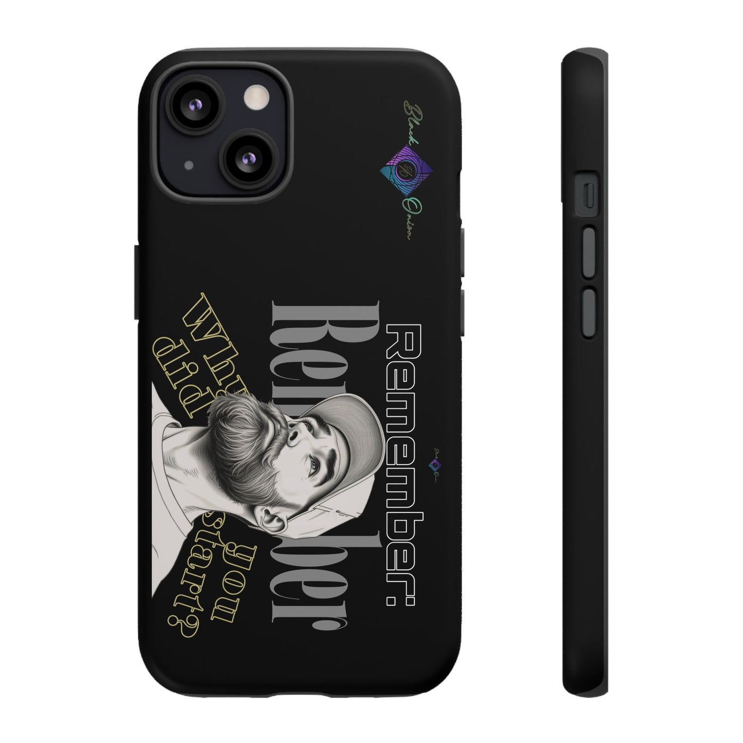BlackOnion Brand New Phone Case - with Motivational Workout Motif’Remember ‘💪🔥🫵
