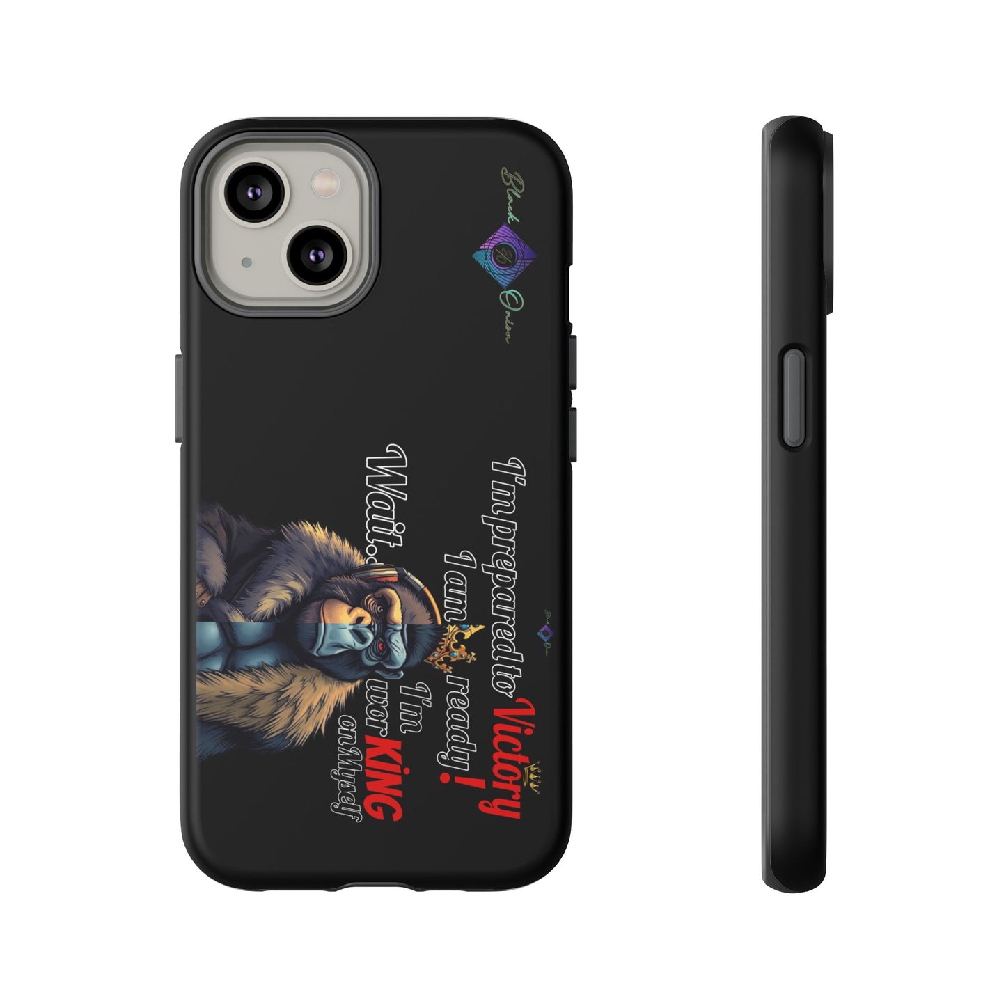 BlackOnion Brand New Phone Case - with Motivational Workout Motif’Victory 👑‘💪🔥🫵