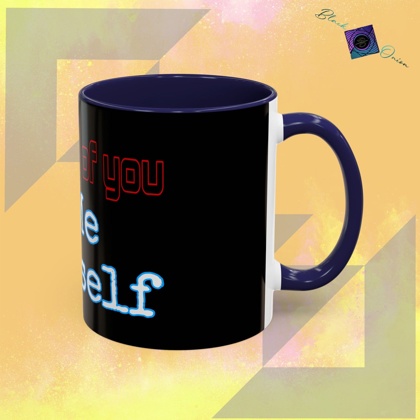 BlackOnion Coffee Mug - 11oz with workout motif ‘I’m proud of you’🔥💪🫵